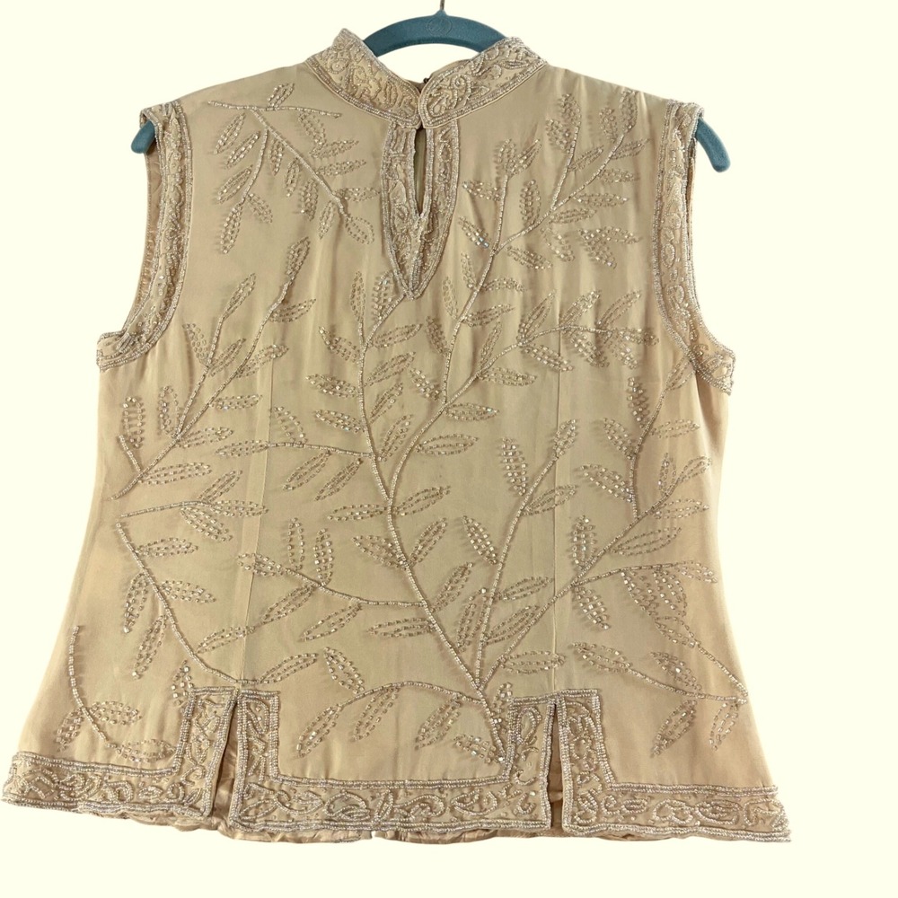 DD. Morris Vintage Fully Beaded Sleeveless Evening Top Size‎ Medium